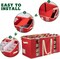 Christmas Ornament Storage Box with Adjustable Dividers, Ornament Storage Containers Fits 128 Holiday Ornaments 3-Inch, 600D Oxford Fabric Ornament Organizer for Decorations Accessories, Red